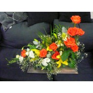 Sympathy Cemetery Flower Arrangement ( Exclusive Plastic Tray ) >model 436