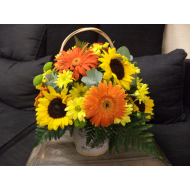  Round Flower Arrangement in a Basket