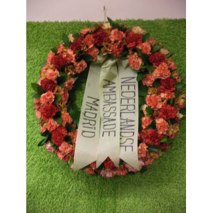 Remembrance Wreath with Carnations and other flowers