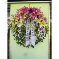 Remembrance Wreath with Lilies and Limonium