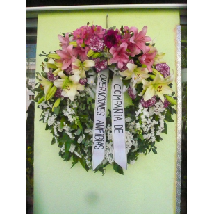 Remembrance Wreath with Lilies and Limonium