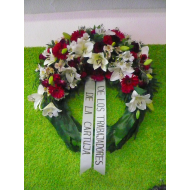 Remembrance Wreath with Lilies and Gerberas