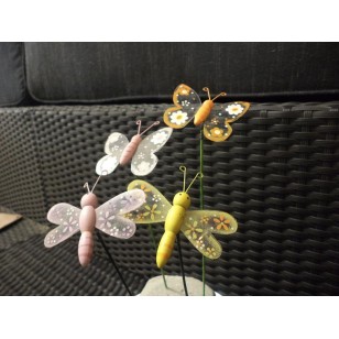 Butterfly fantasy on a stick in various colors